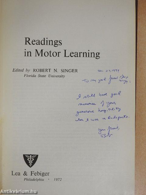 Readings in Motor Learning