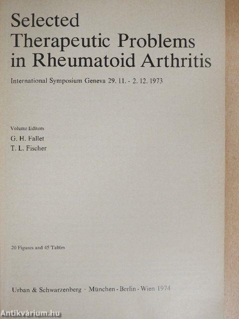 Selected Therapeutic Problems in Rheumatoid Arthritis