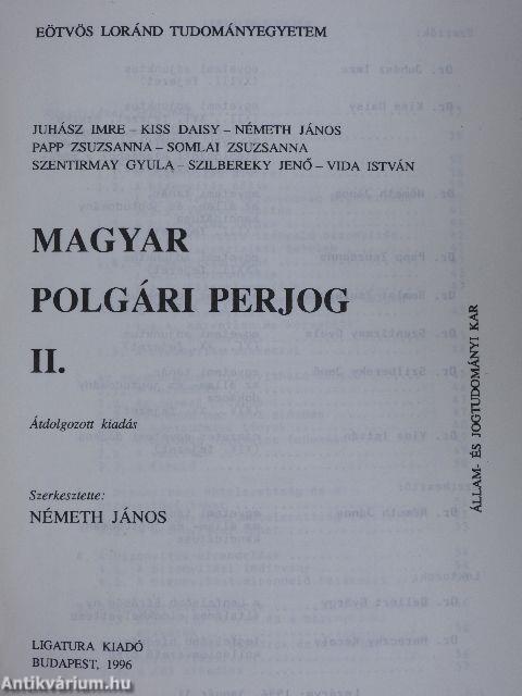 Magyar polgári perjog II.