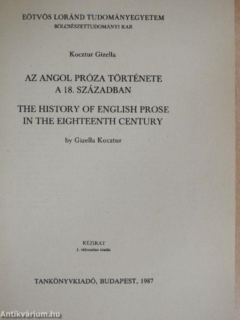 Az angol próza története a 18. században