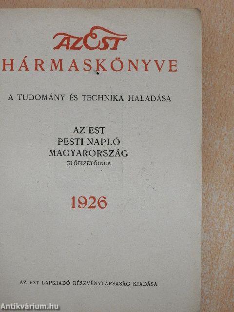 Az Est hármaskönyve 1926.