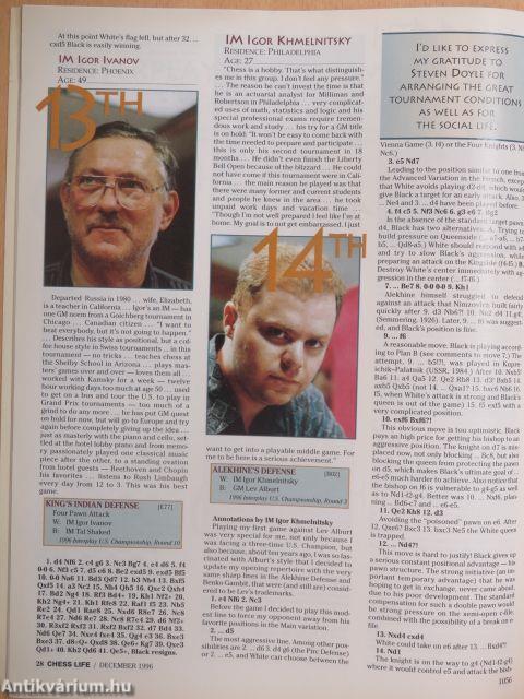 Chess Life 1996-1999., 2003., 2006. (vegyes számok) (18 db)