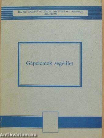 Gépelemek segédlet