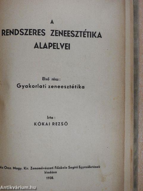 A rendszeres zeneesztétika alapelvei I.