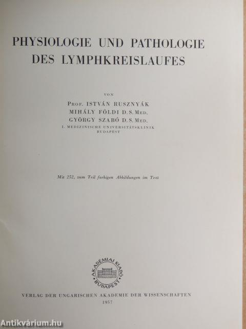 Physiologie und Pathologie des Lymphkreislaufes