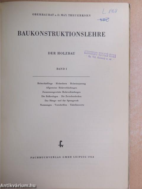 Baukonstruktionslehre I.