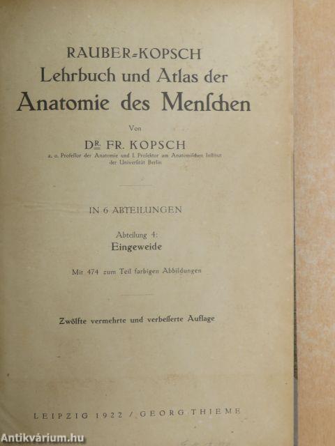 Lehrbuch und Atlas der Anatomie des Menschen 4.