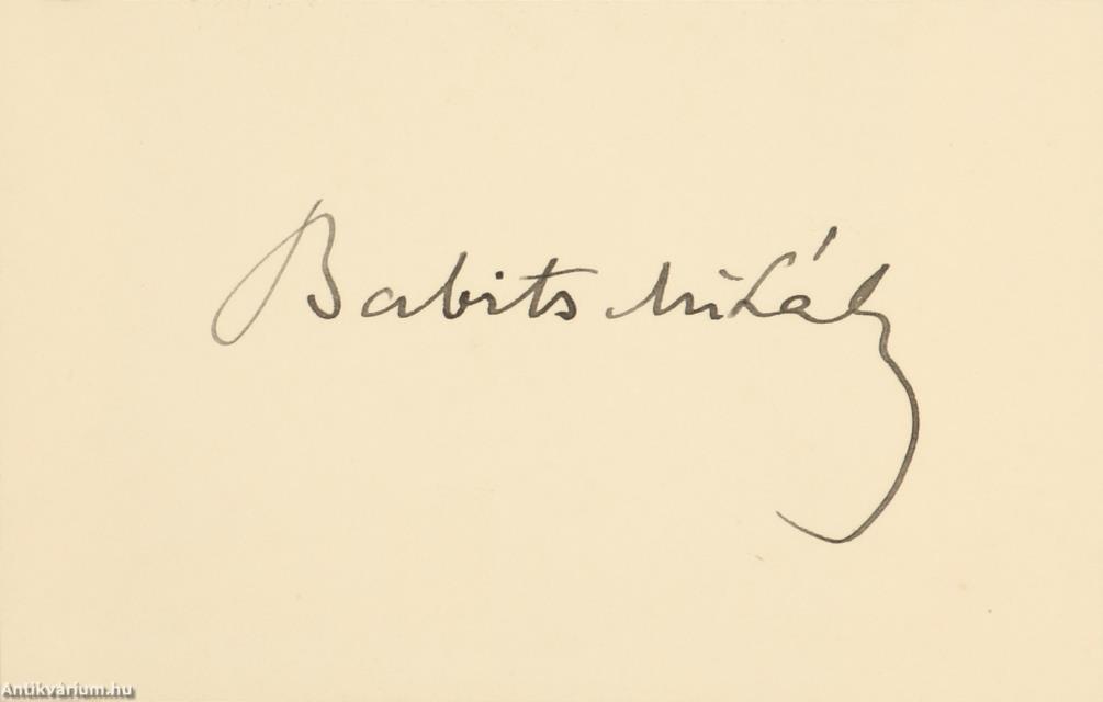 Babits Mihály autogramkártya