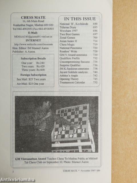 Chess Mate November 1997