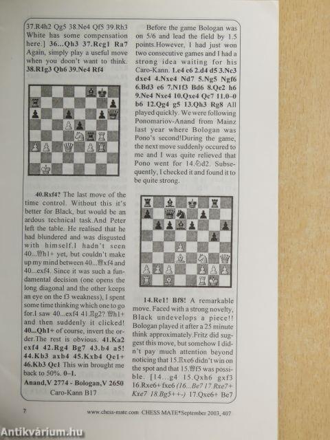 Chess Mate September 2003