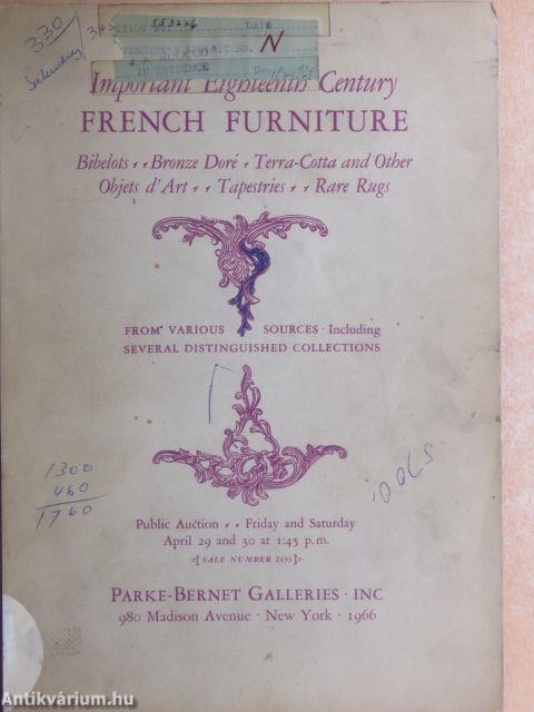 Important Eighteenth Century French Furniture