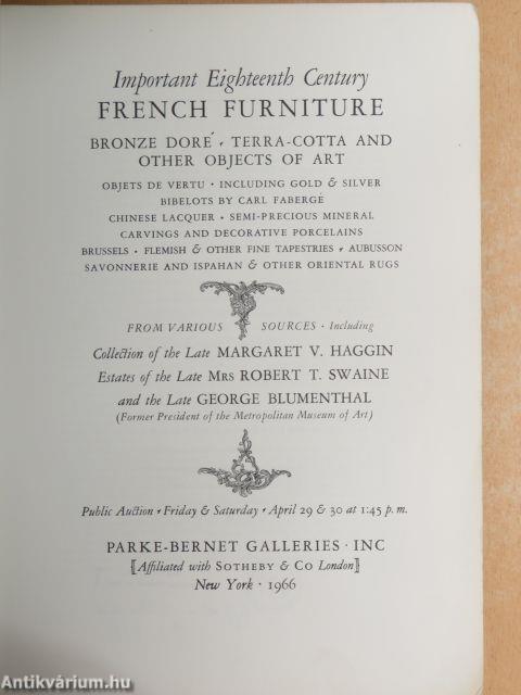 Important Eighteenth Century French Furniture