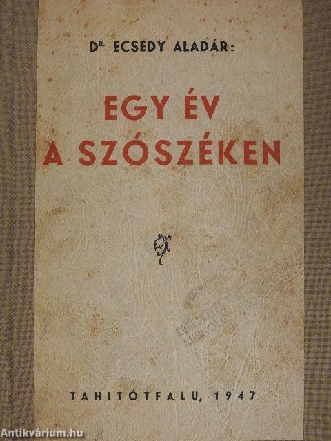 Egy év a szószéken