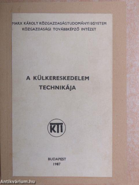 A külkereskedelem technikája