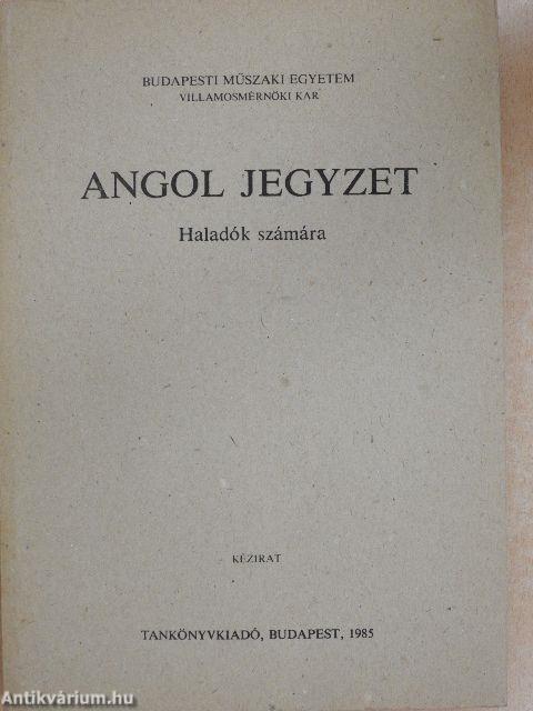 Angol jegyzet