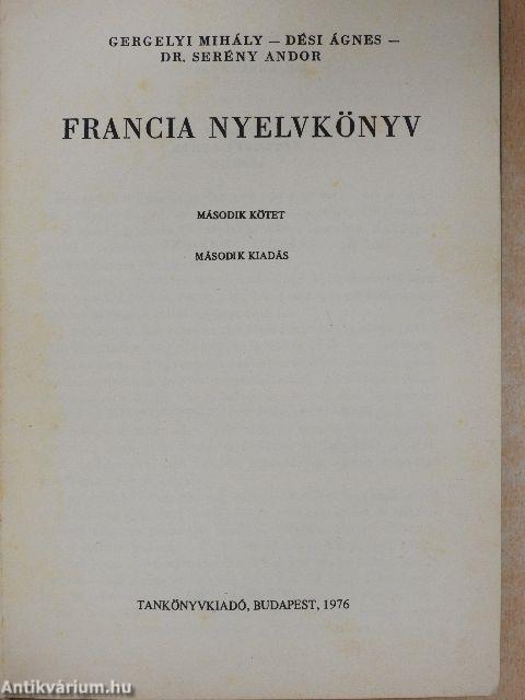 Francia nyelvkönyv 2.