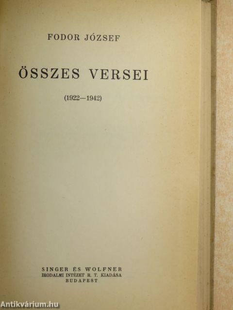 Fodor József összes versei