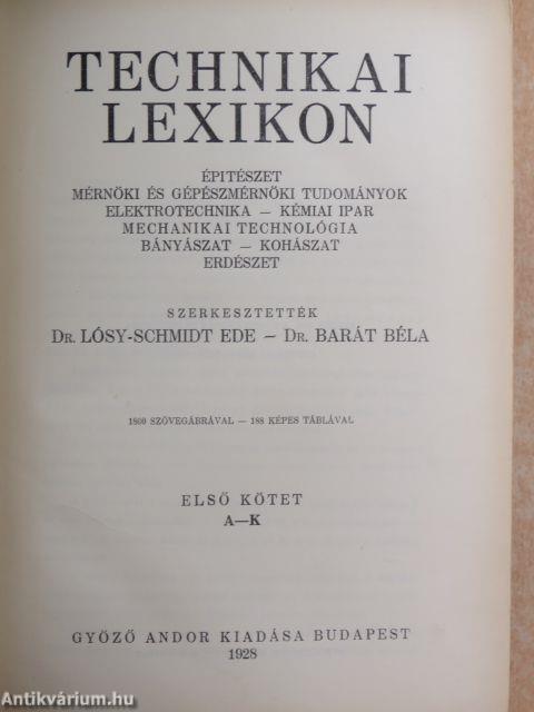 Technikai lexikon I-II.