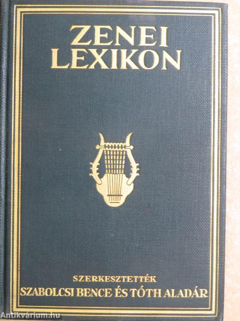 Zenei Lexikon I-II.