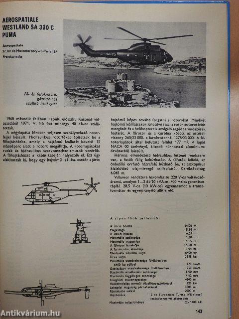 Repülőgép-, helikopter- és hajtóműtípusok