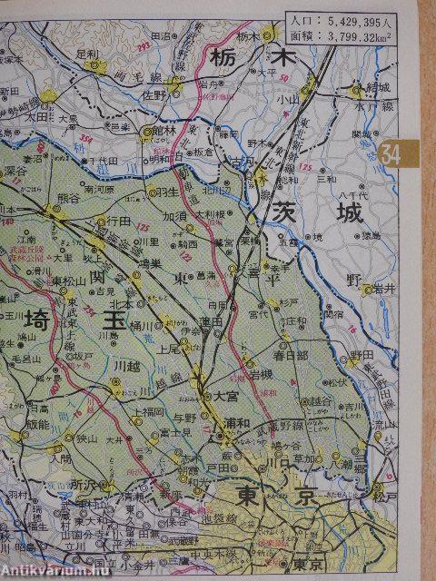 Új japán prefektúra térkép (japán nyelvű)