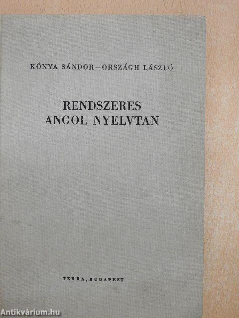 Rendszeres angol nyelvtan