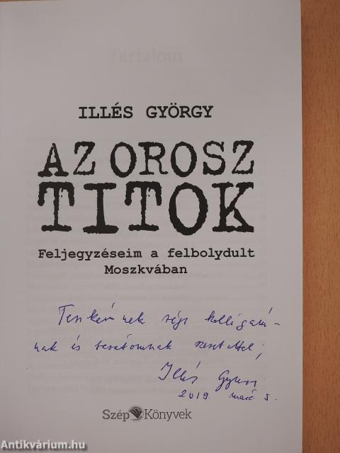 Az orosz titok (dedikált példány)