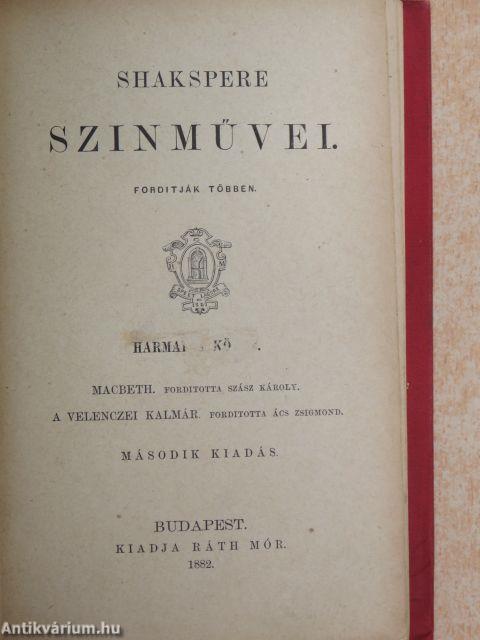 Shakspere szinművei III-IV.