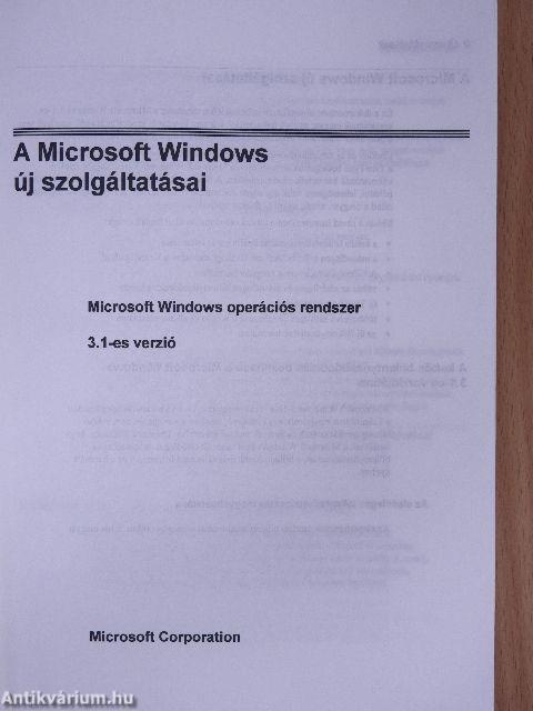 Felhasználói kézikönyv - Microsoft Windows operációs rendszer 3.1-es verzió