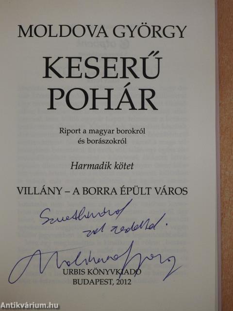 Keserű pohár 1-3. (dedikált példány)