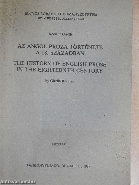 Az angol próza története a 18. században