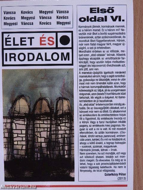 Élet és Irodalom - Első oldal VI.