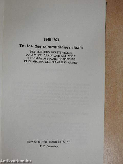 1949-1974 - Textes des communiqués finals