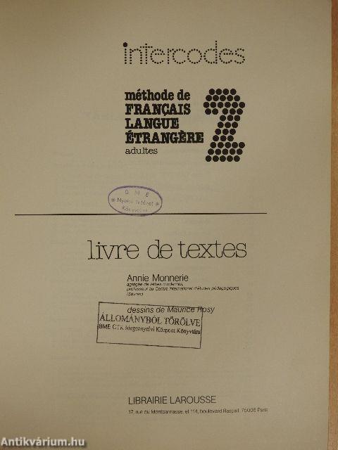 Méthode de Francais Langue Étrangére 2. - Livre de textes