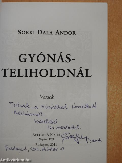 Gyónás-teliholdnál (dedikált példány)