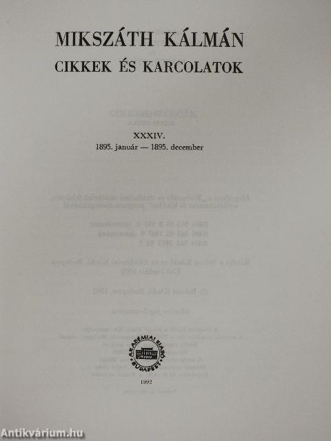 Cikkek és karcolatok XXXIV.