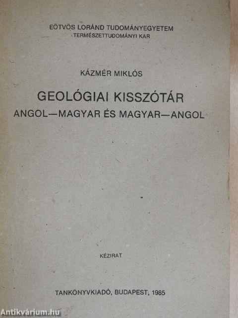 Geológiai kisszótár