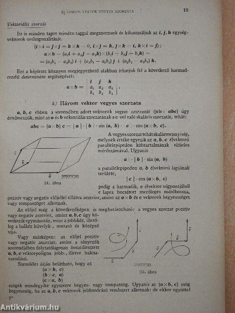 Műszaki matematikai gyakorlatok A. IX.