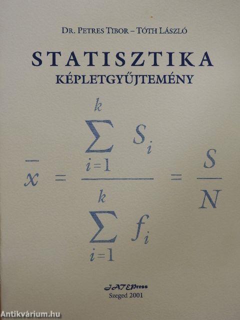 Statisztika képletgyűjtemény