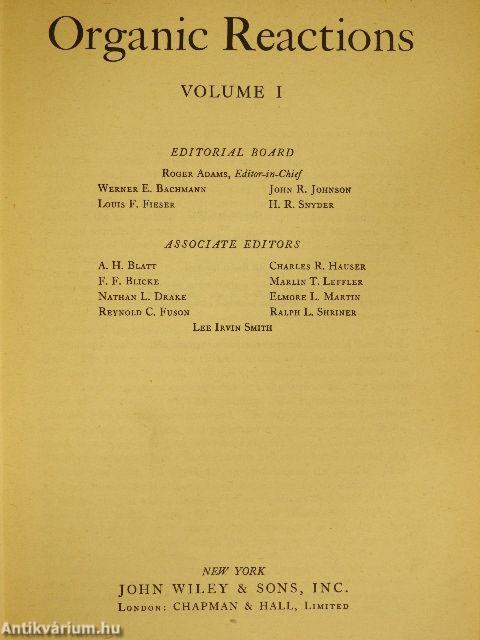 Organic Reactions I.