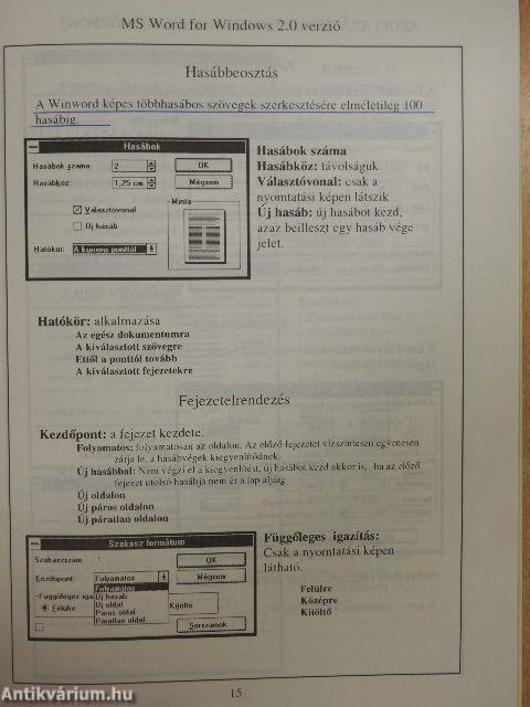 MS Word for Windows 2.0