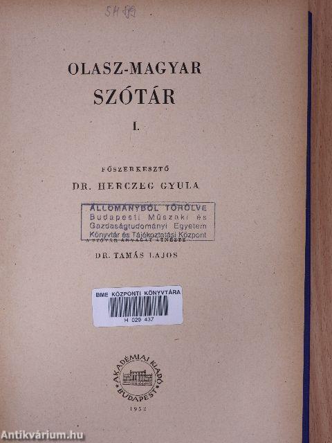 Olasz-magyar szótár I-II.
