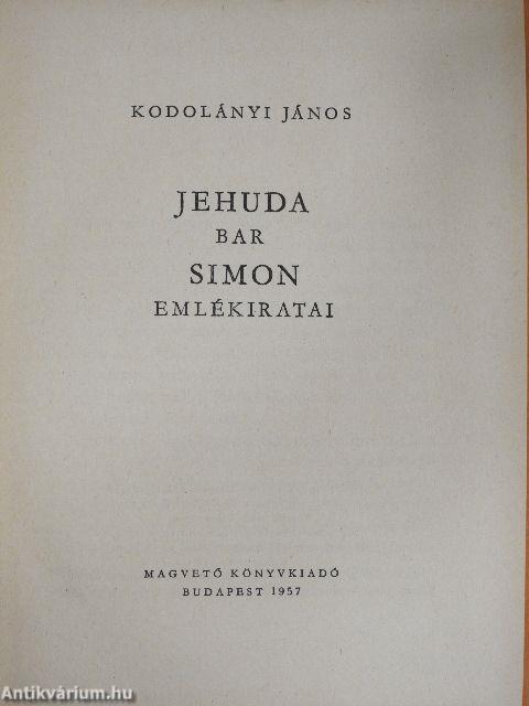 Jehuda bar Simon emlékiratai