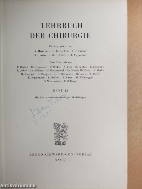 Lehrbuch der Chirurgie II.