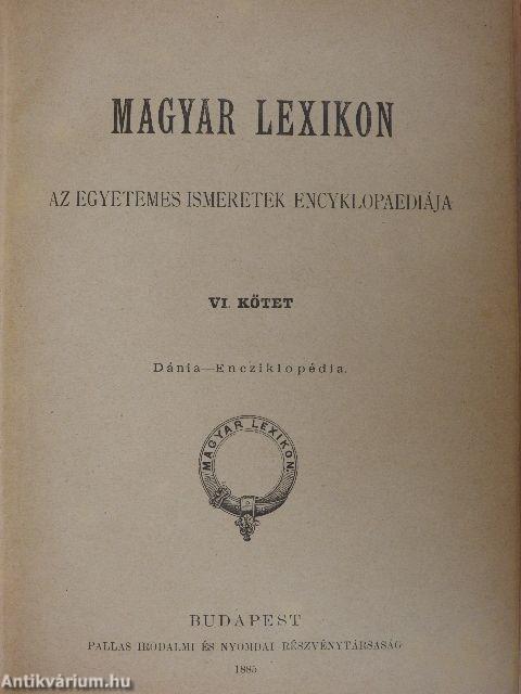 Magyar Lexikon VI. (töredék)