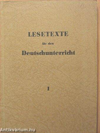 Lesetexte für den Deutschunterricht I.