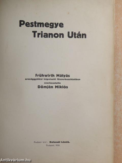 Pestmegye Trianon után I. (töredék)