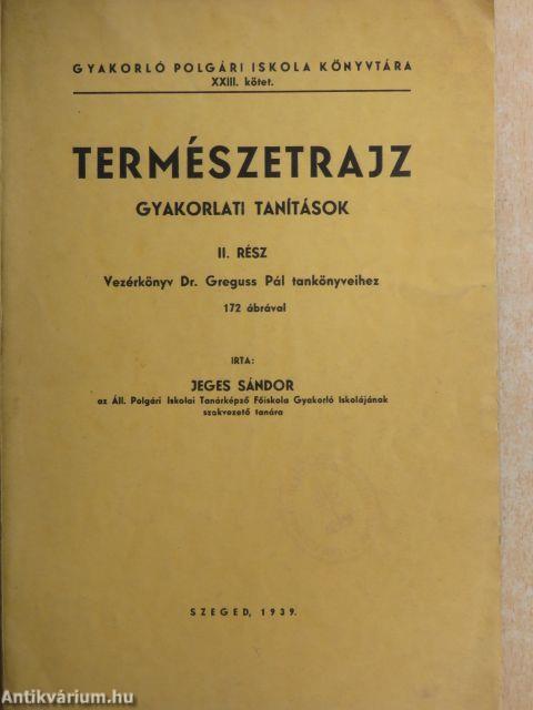 Természetrajz gyakorlati tanítások II.