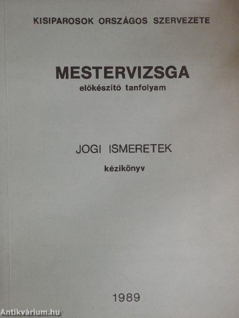 Jogi ismeretek kézikönyv