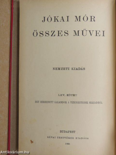 Egy hirhedett kalandor a tizenhetedik századból